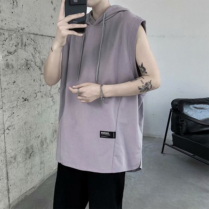 Áo Hoodie Sát Nách Dáng Rộng Thời Trang Cho Nam