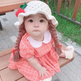 Nón bèo len bím dài quả cherry
