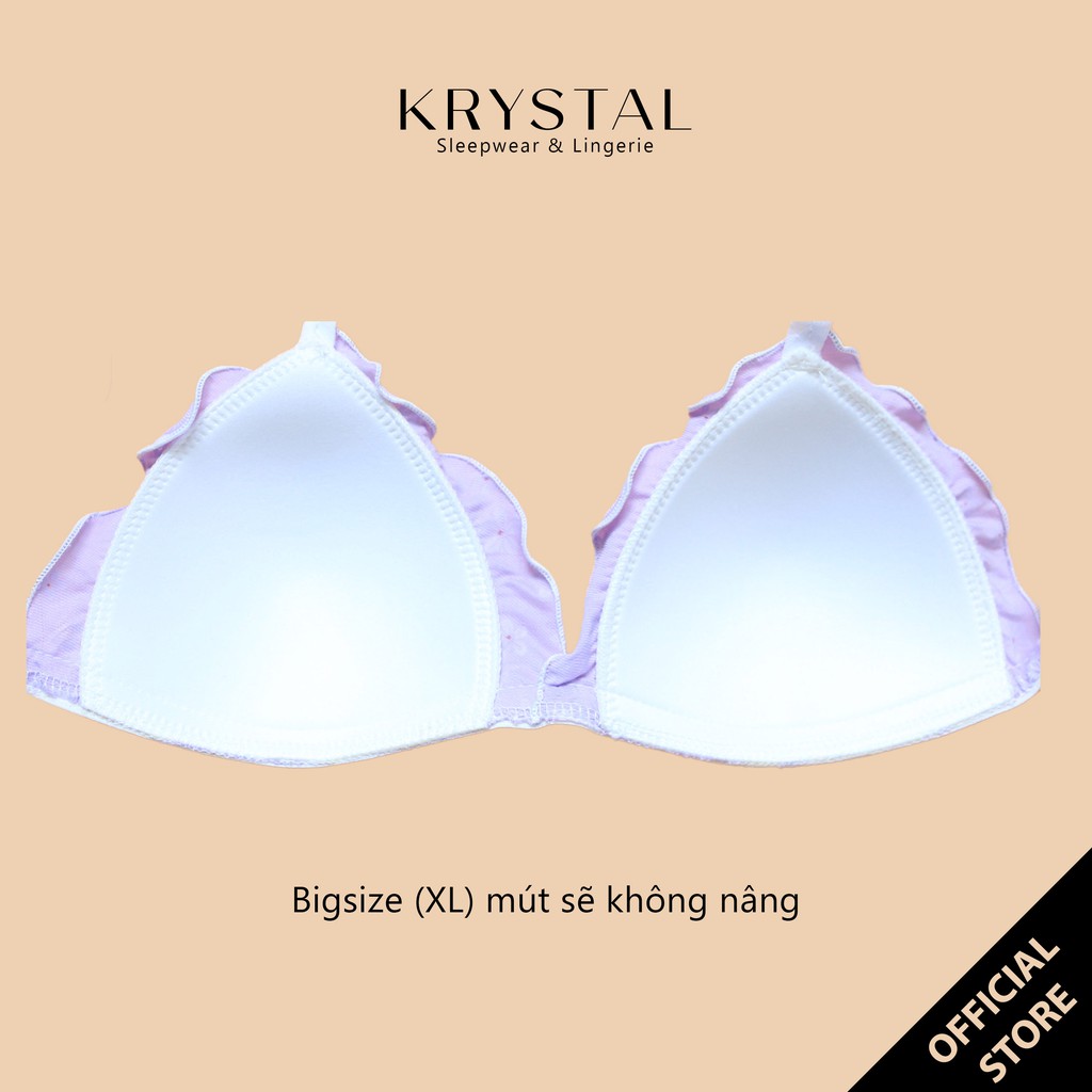 Bộ đồ lót không gọng mút vừa nâng ngực màu họa tiết hoa KRYSTAL Bralette KSB28 | WebRaoVat - webraovat.net.vn