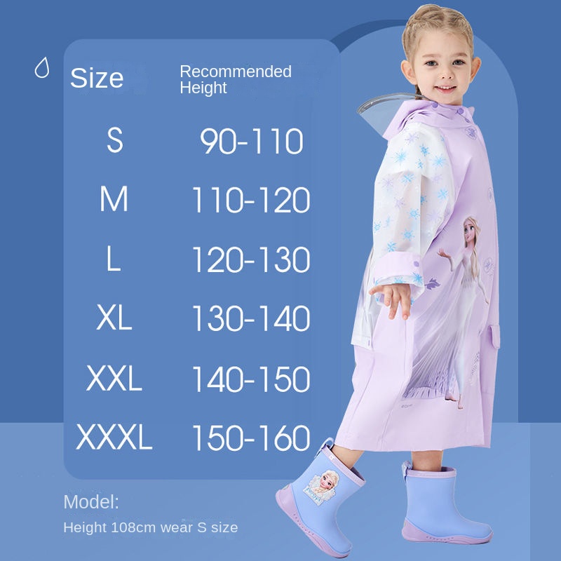 ♛Áo Mưa Họa Tiết Disney Xinh Xắn Dành Cho Bé