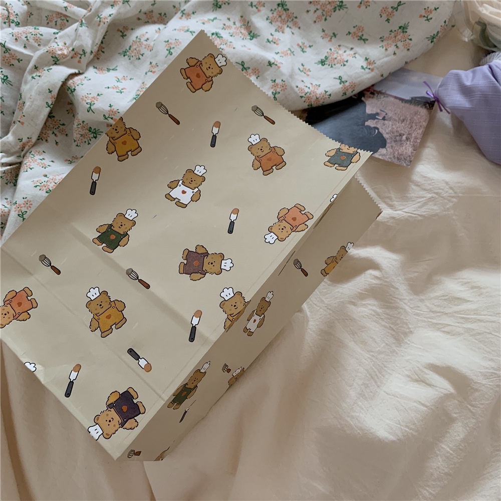 Túi Giấy Mini Đựng Quà Tặng, Vật Nhỏ Bear Bakery Cute