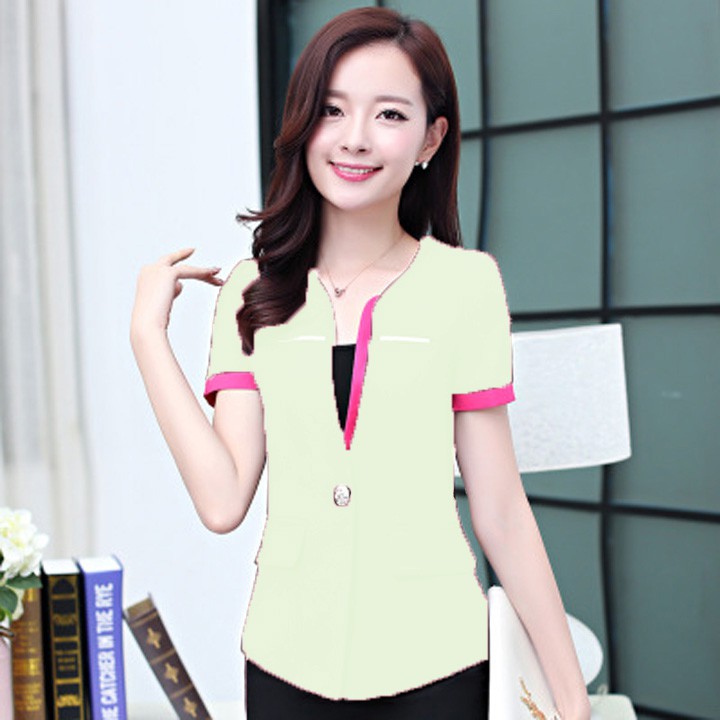 Áo vest nữ tay ngắn phối màu TV03 HÀNG ĐỦ SIZE