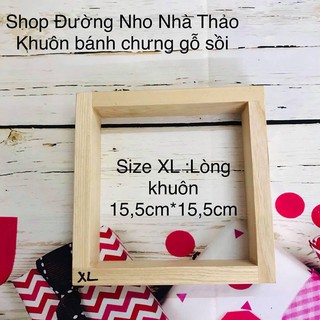 Khuôn bánh chưng gỗ sồi size XL 15,5*15,5cm