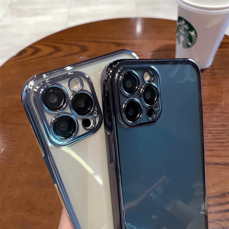 Ốp lưng viền vuông sang trọng dành cho compatible for iPhone 11 Pro Max 12 iphone x xs max xr 7 8 plus se 2020