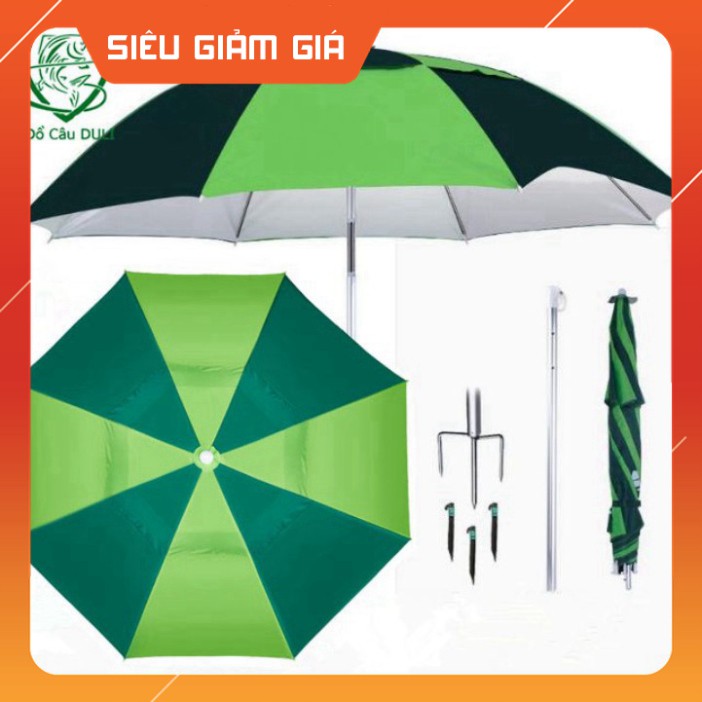 [Combo] [Combo] Ô Câu Cá Ô Dù Che Nắng Mưa Hình Xanh Dọc Dưa - Màu Xanh Da TRời  [Giá rẻ] [Giá rẻ]