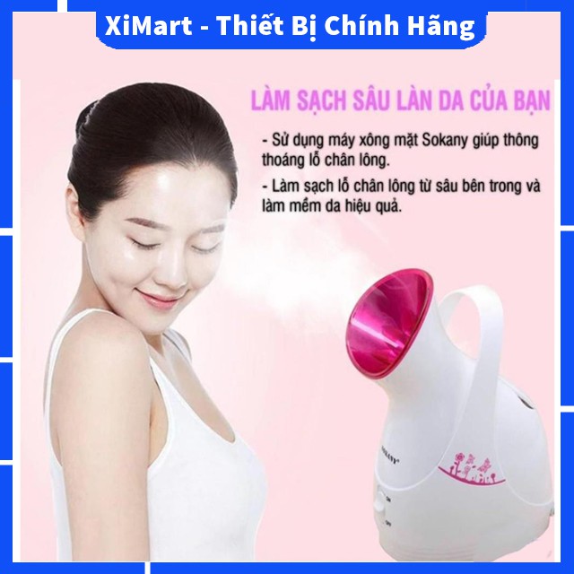 [MỚI] Máy xông hơi mặt Sokany chính hãng - Máy xông mặt giữ ẩm và làm sạch sâu da mặt, loại bỏ tế bào chết - XiMart