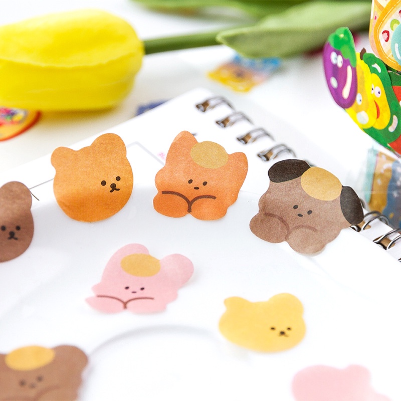 Băng Keo Washi Họa Tiết Hoạt Hình Dễ Thương Dùng Trang Trí Sổ Tay/ Đồ Thủ Công DIY