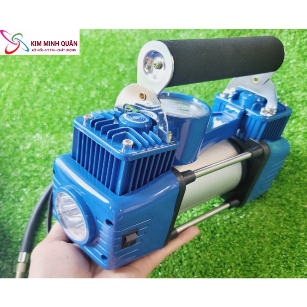 Máy Bơm Hơi + Vá Lốp Xe Dùng Bình Ác Quy S0025 CMART