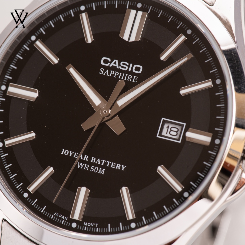 Đồng Hồ Quartz Nam Casio WATCHSTORE MTS-100D-1AVDF Thiết Kế Mặt Kính Sapphire 41mm, Dây Đeo Kim Loại Và Vỏ Thép Không Gỉ
