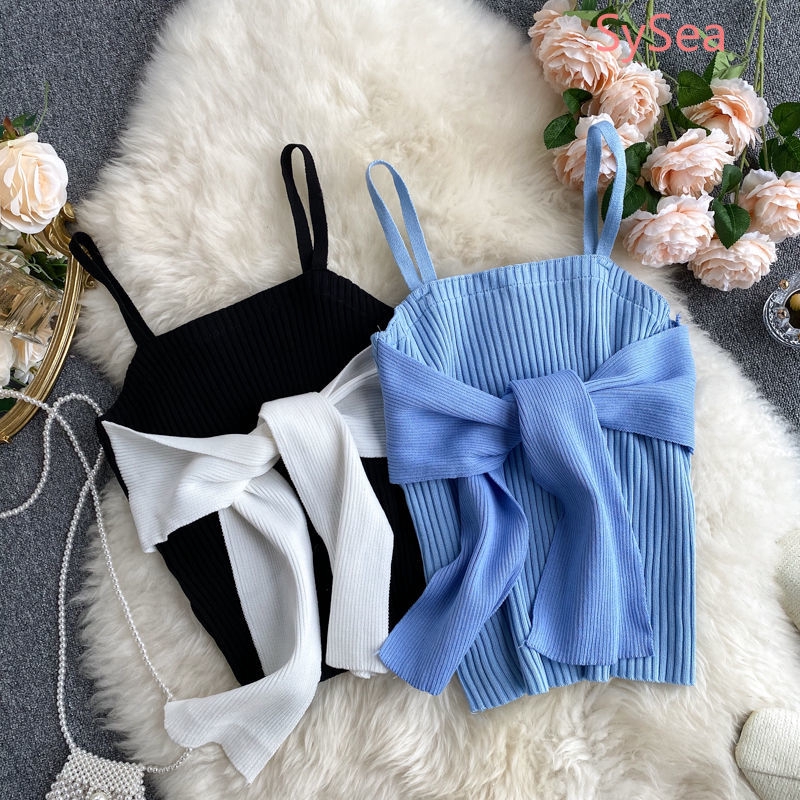 Áo Không Tay Dệt Kim Thiết Kế Ngọt Ngào Cho Nữ