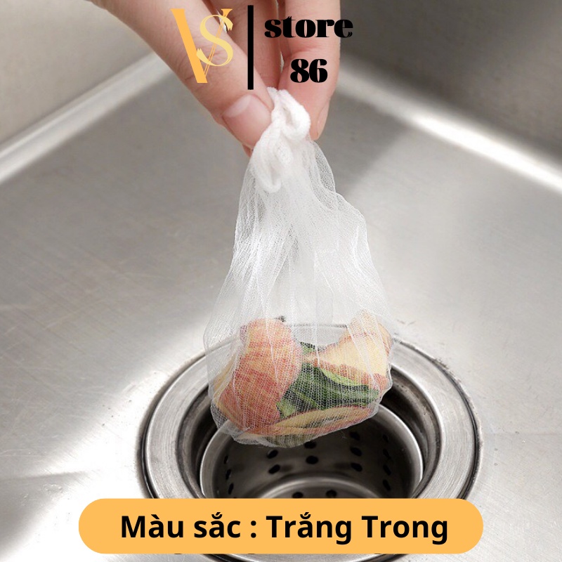 Túi Lọc Rác Bồn Rửa Chén Bát Thiết Kế Kiểu Lưới Siêu Dai Đầu Có Chun Co Giãn Chống Tắc Nghẽn Ống [ Set 100 chiếc ]