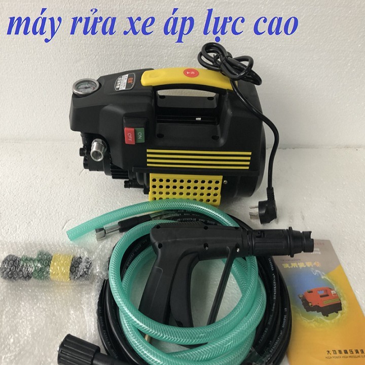 Máy Rửa Xe Mini Ô Tô, Xe Máy Áp Lực Cao Tặng Bình Xịt Tuyết _ Nhật Việt official