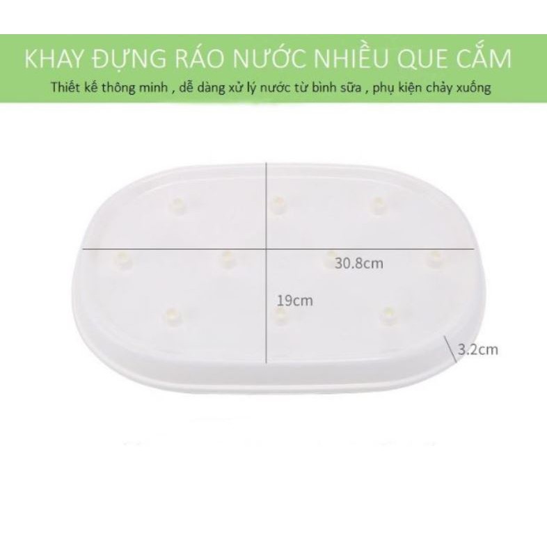 Khay úp bình sữa có nắp vệ sinh cho bé