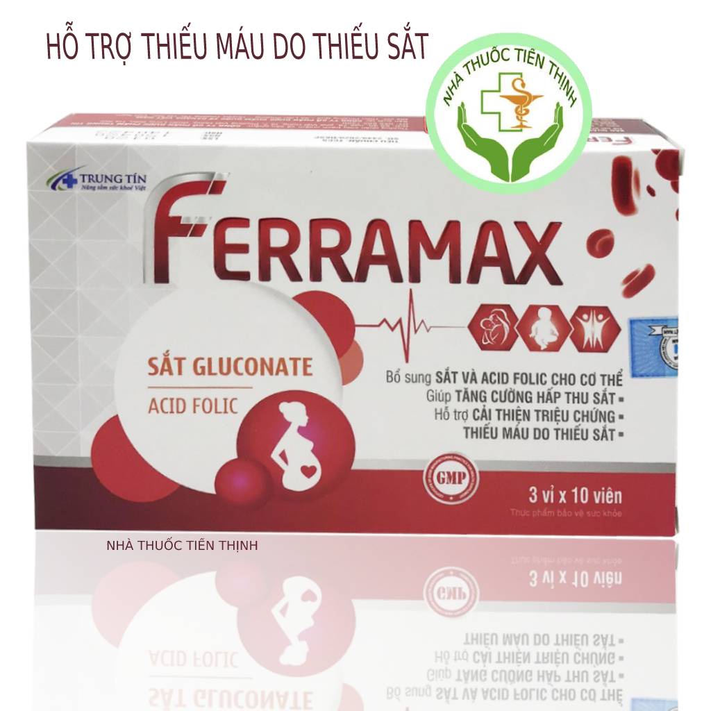 Viên uống Ferramax bổ sung sắt và acid folic cho cơ thể