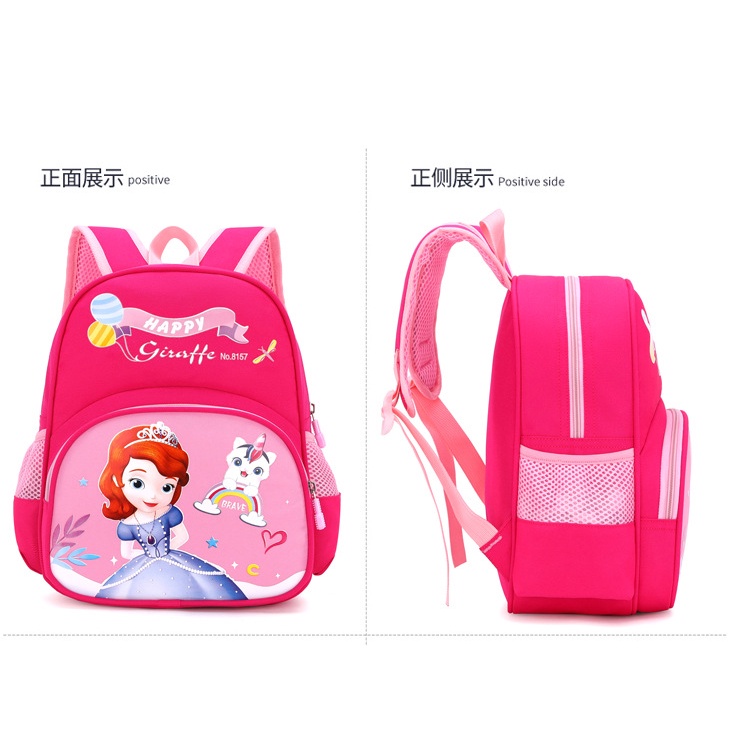 Ba lô mầm non Mẫu giáo hình siêu nhân, công chúa sofia, elsa. Cặp Đi Học Cho Bé Trai Và Bé Gái Mẫu Giáo