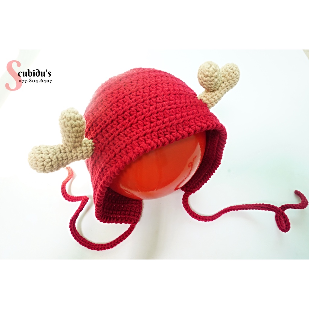 Mũ len bonnet tuần lộc cho bé