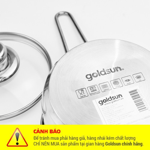 Quánh inox Goldsun GE16-1302SG (dùng được bếp từ)