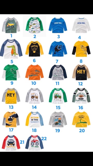 Áo dài tay bé trai 27kids