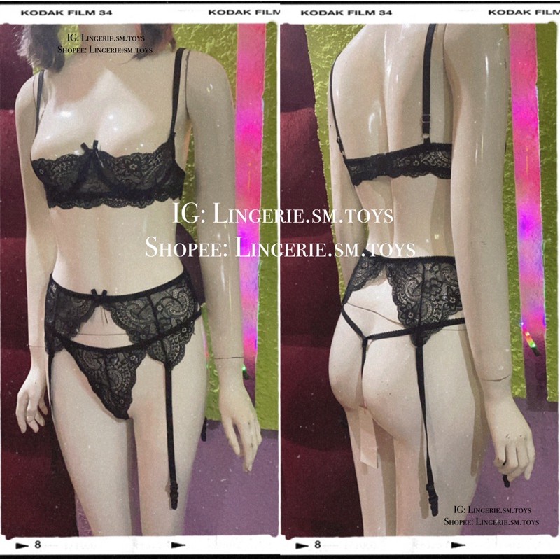 FM7888 🔥Bikini Gọng Ren Khoét Nửa Ngực🔥| Kèm Đai Kẹp Vớ Sexy (kèm video ảnh thật)• FM7888 | BigBuy360 - bigbuy360.vn