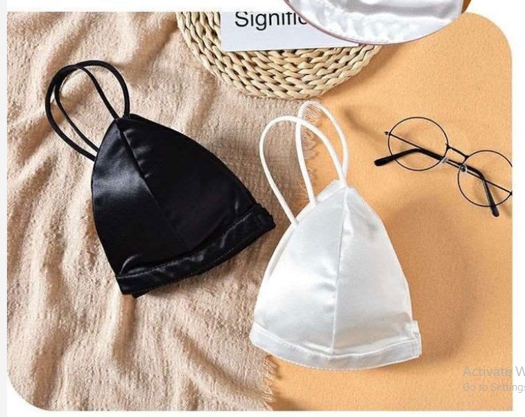 Áo Bra 2 Dây Lụa Mút Mỏng Dây Mảnh, Áo Ngực Cao Cao Cấp Siêu đẹp 9606