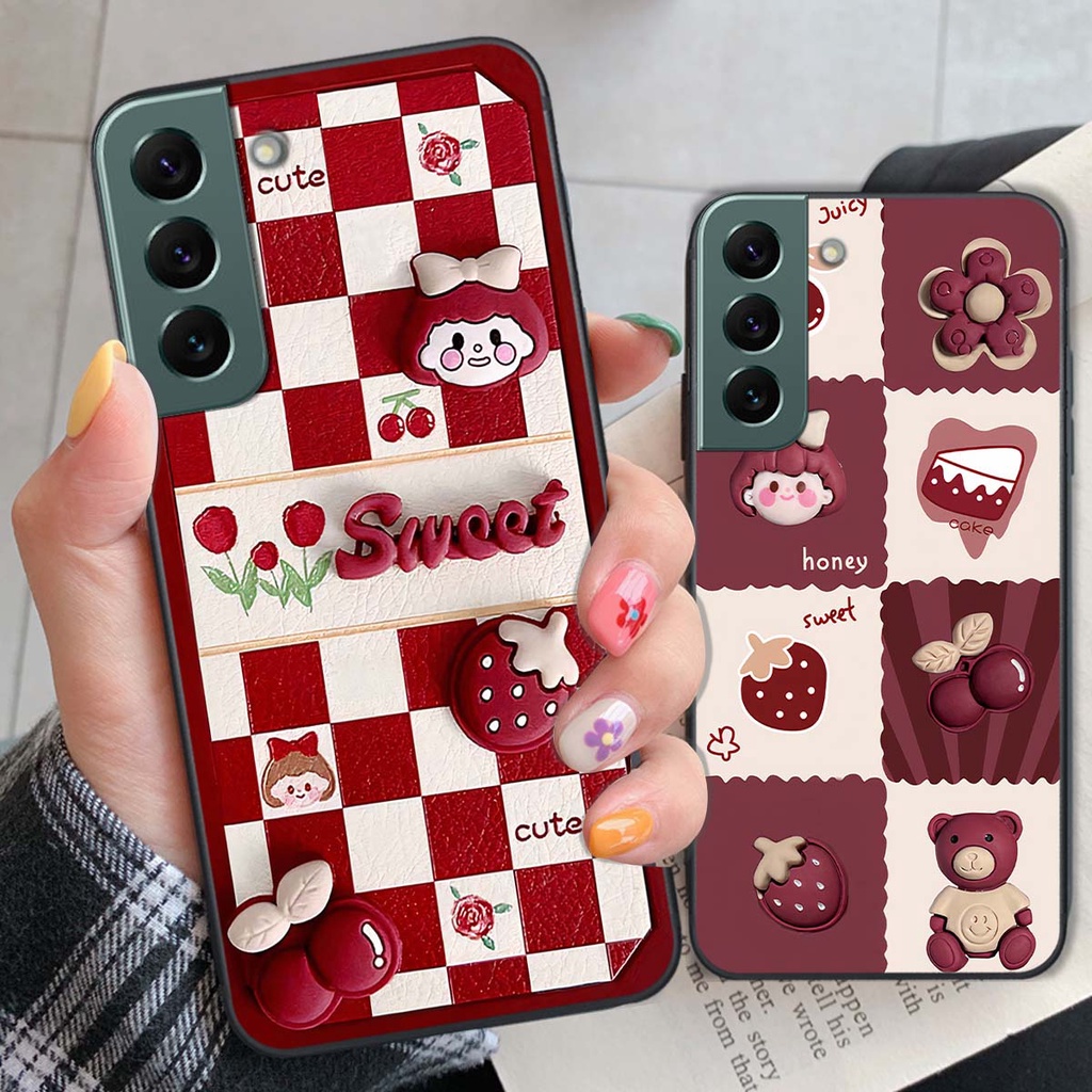 Ốp Samsung S22 / S22 Plus / S22 Ultra / S22+ in hình trái tim, caro kẹo ngọt đầy cá tính siêu đẹp siêu chất