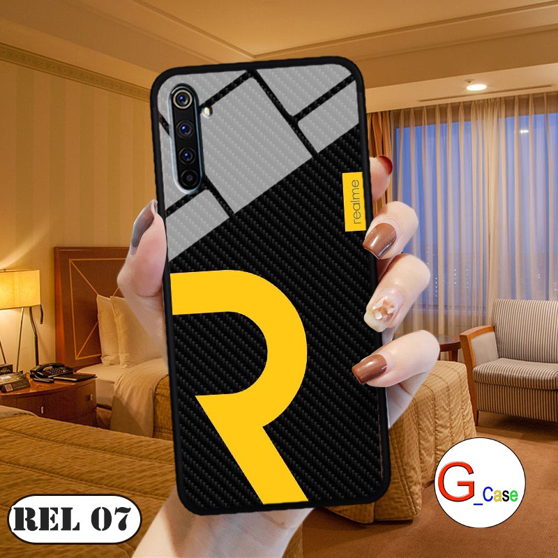 Ốp lưng Realme 6 / 6Pro-lưng kính in logo hãng điện thoại