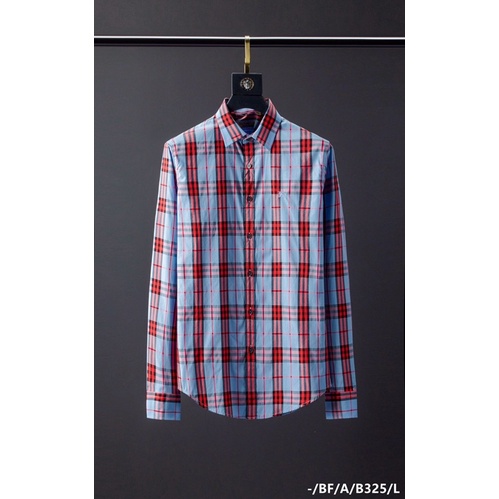 Áo sơ mi nam BURBERRY BBR kẻ caro thời trang cao cấp
