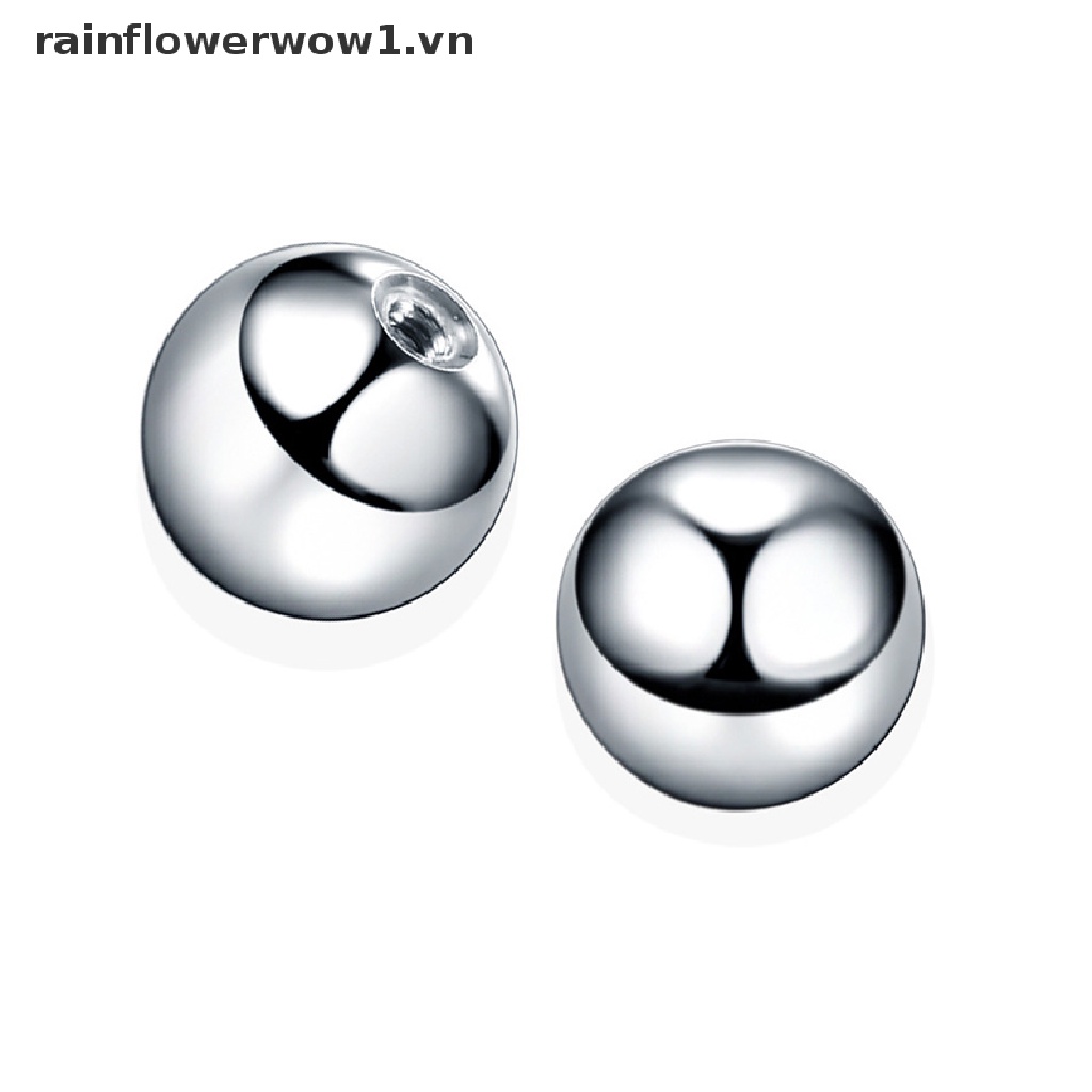 Bộ 50 Hạt Tròn Bằng Thép Không Gỉ Thời Trang