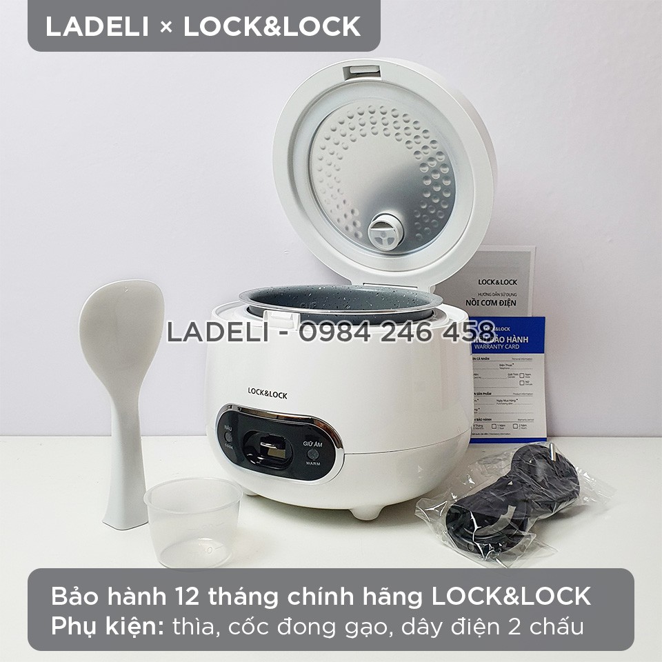 Nồi cơm điện mini 0.8L LOCK&amp;LOCK EJR426 công suất 250W bảo hành 12 tháng