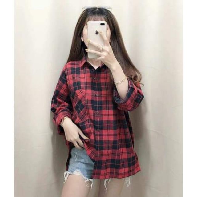 ÁO SƠMI KẺ KÈM ẢNH THẬT SANG CHẢNH.