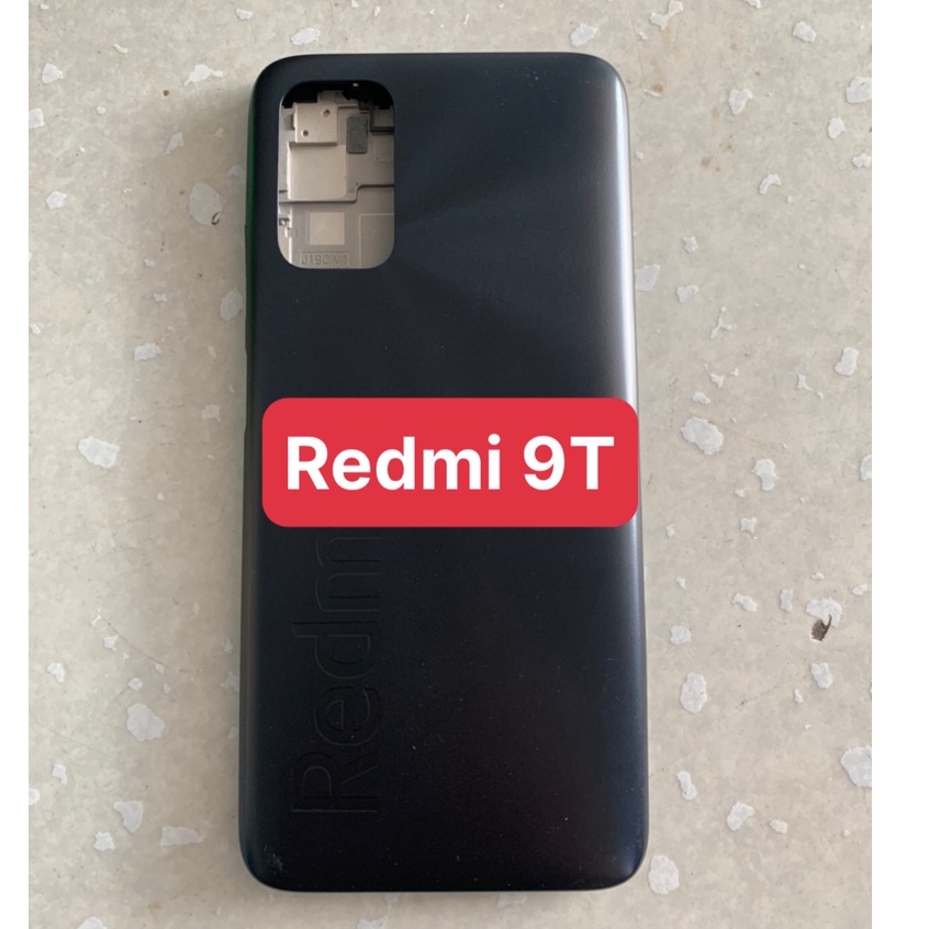 bộ xương vỏ xiaomi Redmi 9T - gồm lưng,sườn,phím âm lượng - Phụ kiện di  động khác 