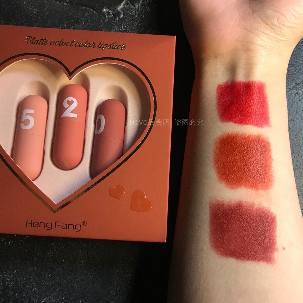 Combo Bộ trang điểm make up 4 món ( bảng mắt + kem nền Đào + phấn má bột + set son HENG FANG )