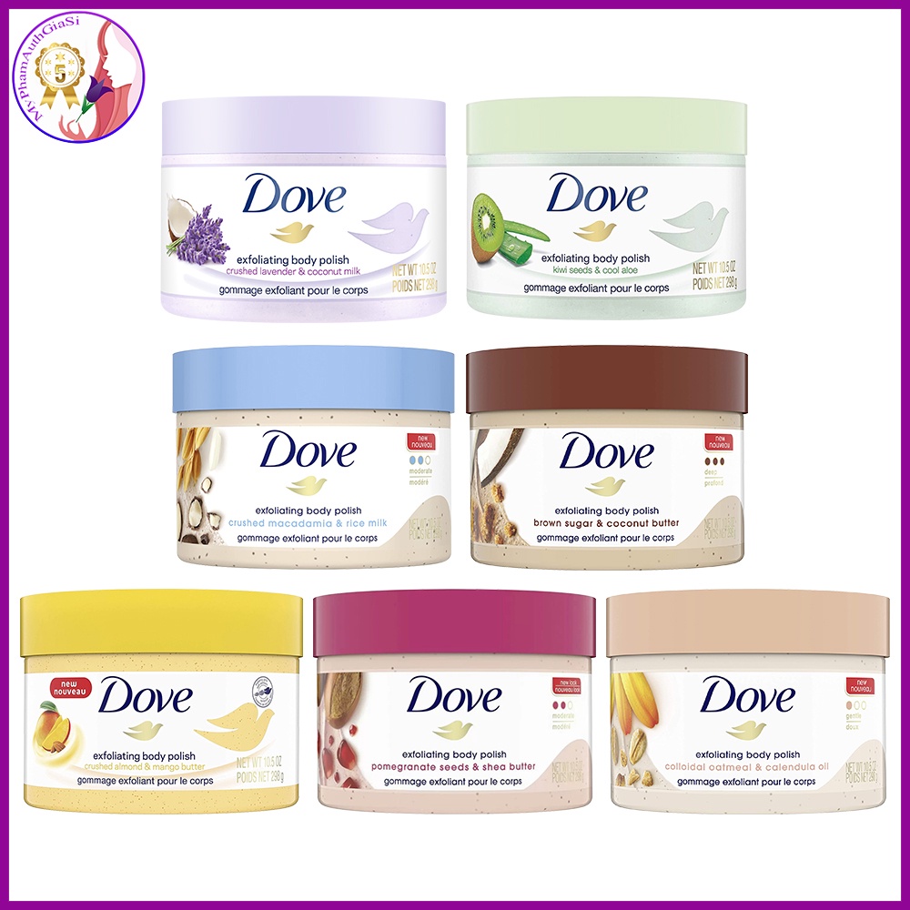 Tẩy da chết Dove Exfoliating Body Polish bản Mỹ 298g
