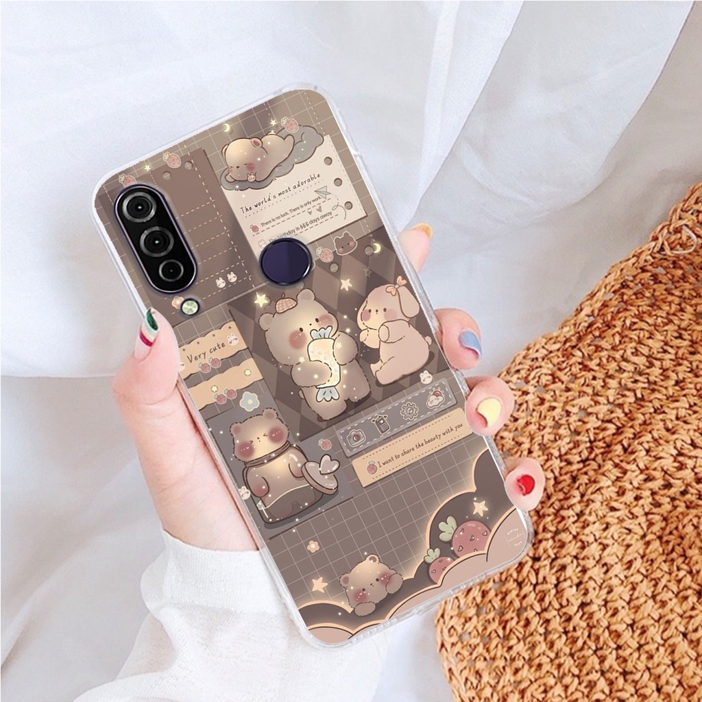 ỐP LƯNG DẺO TRONG VSMART JOY 3/JOY 2 PLUS,  IN HÌNH GẤU DỄ THƯƠNG