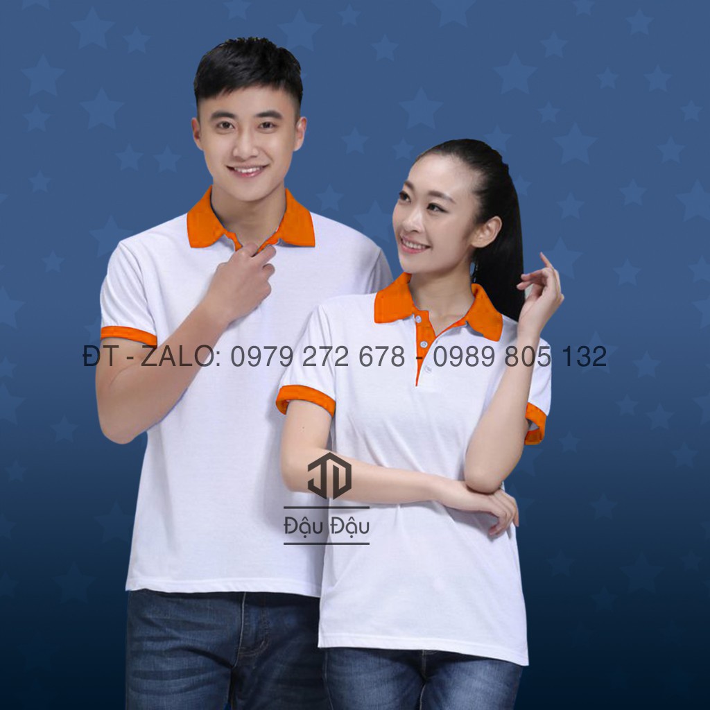ĐỒNG PHỤC CTY QUÁN ĂN NHÀ HÀNG, ÁO THUN CỔ BẺ IN THEO YÊU CẦU