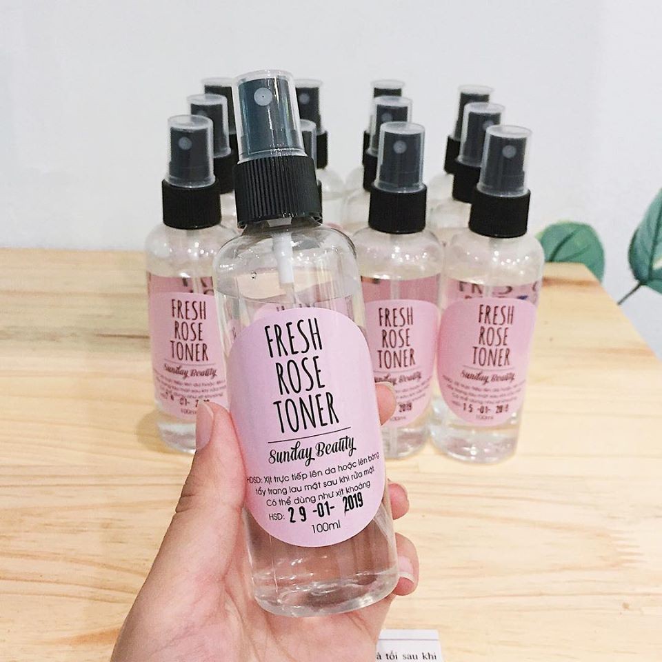 Toner hoa hồng cấp ẩm thu nhỏ lỗ chân lông thiên nhiên Fresh Rose toner Sunday Beauty handmade | BigBuy360 - bigbuy360.vn