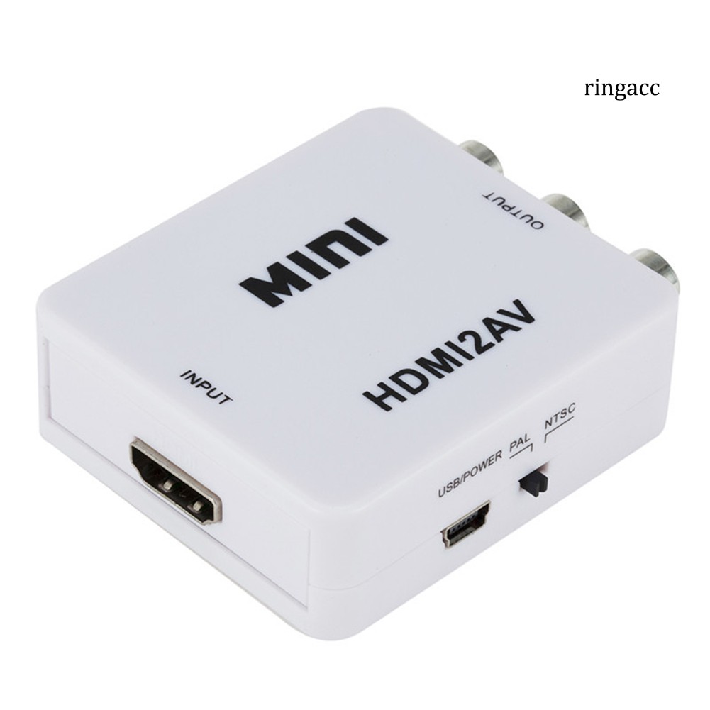 Bộ Chuyển Đổi Âm Thanh Từ Đầu Cắm Hdmi 1080p Sang Av Rca Kèm Phụ Kiện