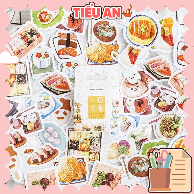 Bộ sticker/ Hình dán Món Ăn Nhật Bản (46 Hình)