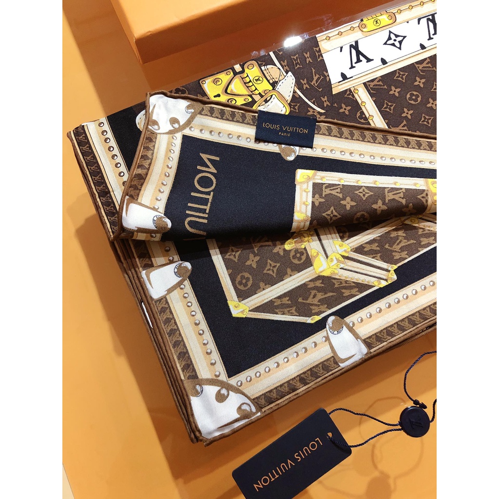 Khăn Choàng Cổ Vuông Bằng Lụa In Họa Tiết Cổ Điển Sang Trọng Cho Nữ