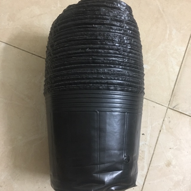 10c  bầu đen trồng cây Sz 21 x 17cm