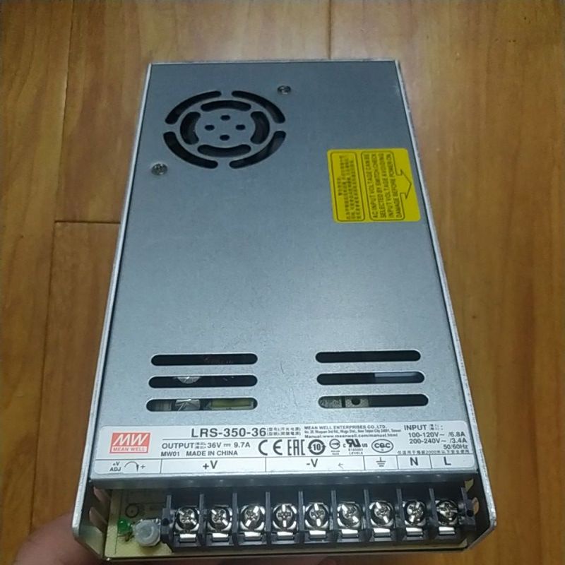 Nguồn Meanwell LRS-200-36 36V-5.9A, Meanwell LRS-350-36 36V-9.7A. Hàng tháo máy.