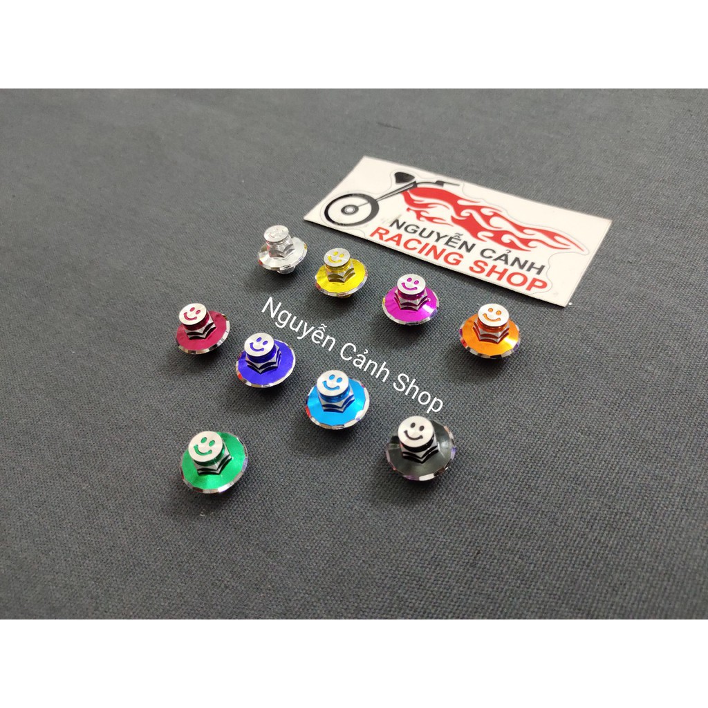 Ốc chân kiếng xe máy kiểu mặt cười 10li răng ngược,gắn các dòng xe hảng YAMAHA