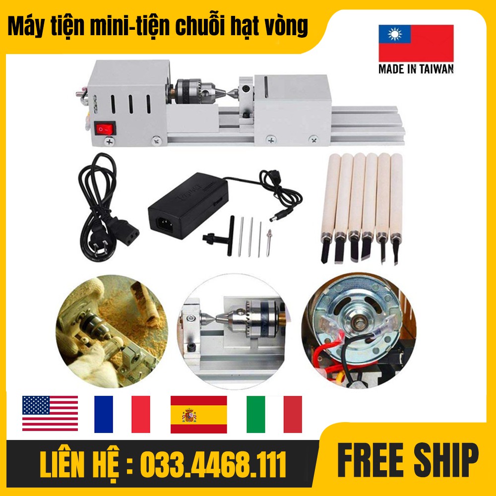Máy tiện gỗ - Máy tiện gỗ mini - Máy tiện vòng hạt mini