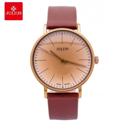 Đồng hồ nữ dây da Julius Ja-814 nâu