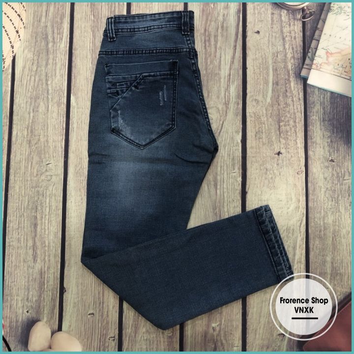 Quần jean bé trai từ 5-14 tuổi,quần jean dài trẻ em dây kéo ,chất thun co giãn thoải mái size 24- 40 kg