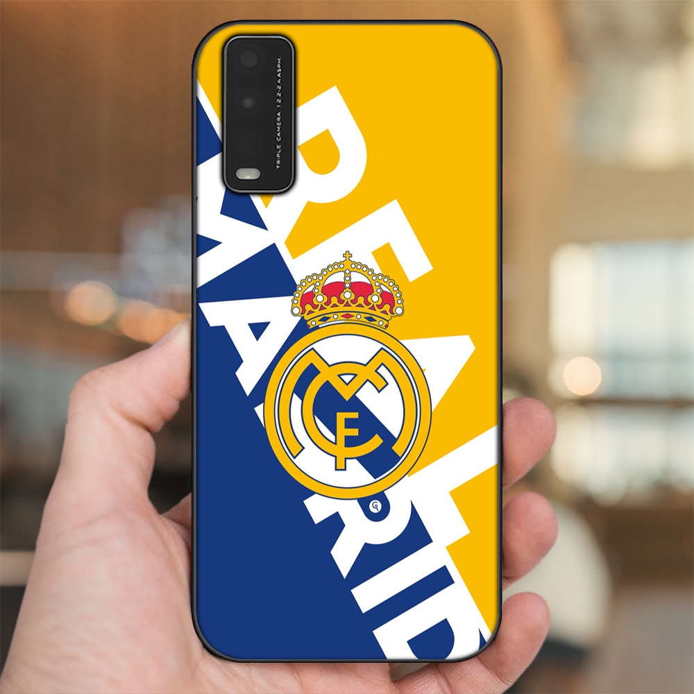 Ốp lưng Vivo Y20, Y20s, Y12s viền đen in hình Real Madrid