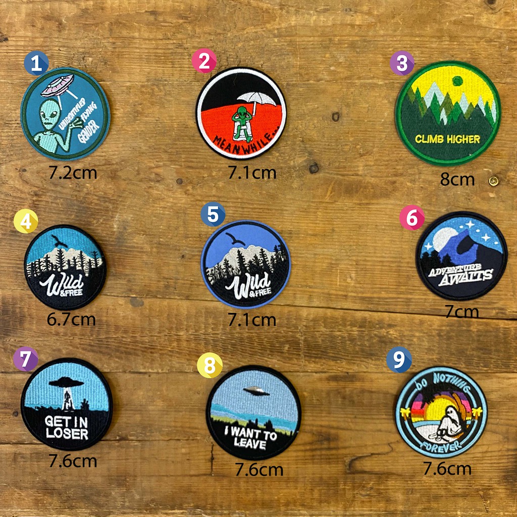 Sticker/Patch vải dùng ủi/là trang trí cho quần áo Jeans, Denim, Jacket, Pilot, mũ nón, phụ kiện, túi xách, balo ...