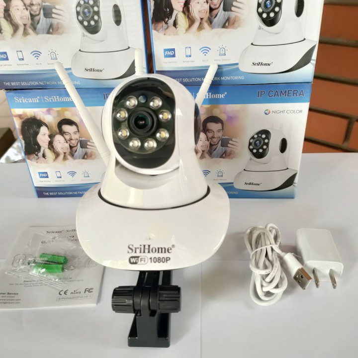 [RẺ NHẤT SÀN] CAMERA 3 RÂU SRIHOME SP029 8LED 2.0Mpx FHD 1080P KHÔNG DÂY - CÓ MÀU BAN ĐÊM | BigBuy360 - bigbuy360.vn