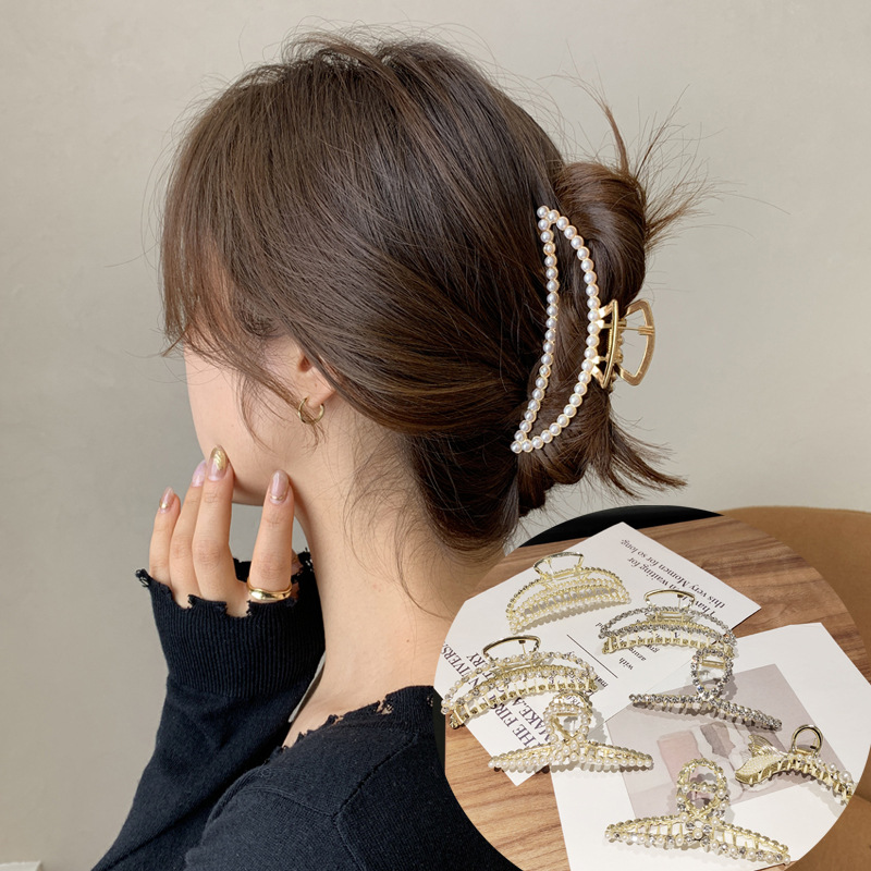 Kẹp Tóc Hợp Kim Đính Đá Xinh Xắn Cho Nữ