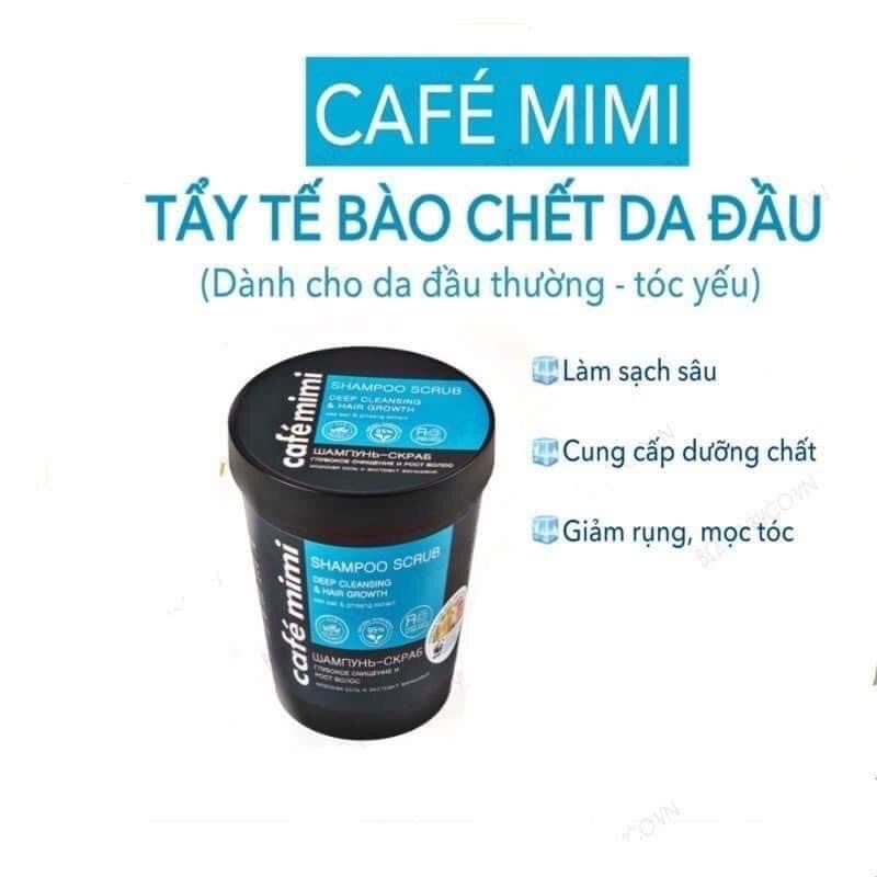 Tẩy tế bào chết da đầu Cafe Mini siêu sạch cho tóc dầu bết, kích thích mọc tóc, giúp tóc bồng bềnh, dày mượt